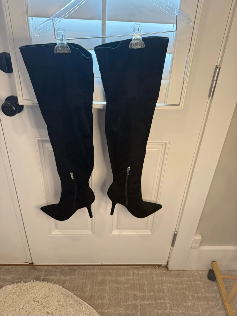 Marc Fisher Black Over-The-Knee Suede Stiletto Boots